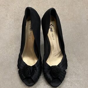 Elegant Black Peep Toe Heels by XOXO